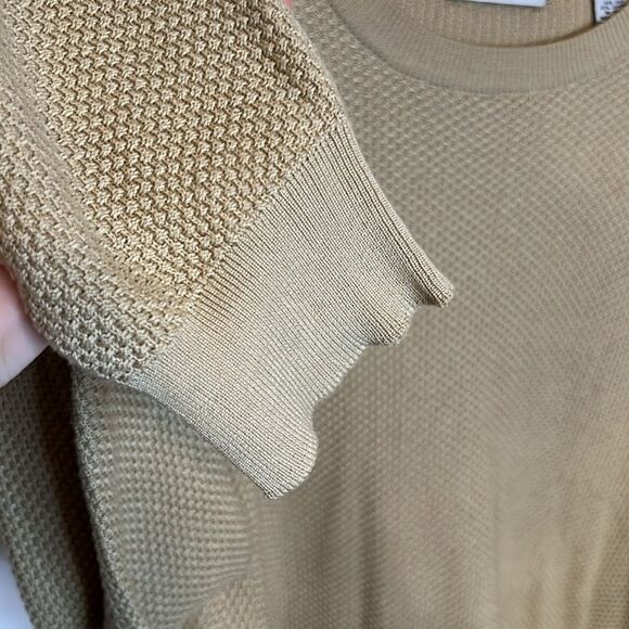 Bachrach Mens Beige Silk Blend Crewneck Knit Sweater Size Large - Picture 3 of 10